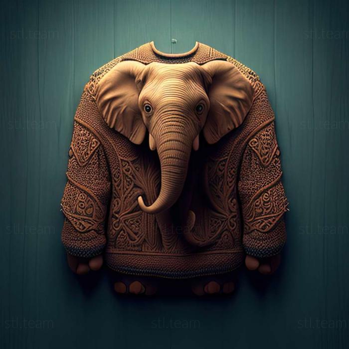 3D модель Джемпер с коротким ушастым слоном (STL)